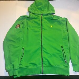 Polo Ralph Lauren Men hoodie Jacket Size XXL Full Zip Cookie Crest Patch Green